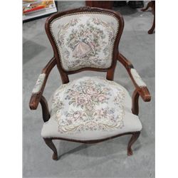 Antique Needlepoint Parlour Chair