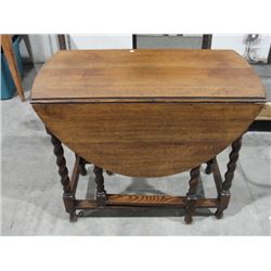 Victorian Oak Barley Twist Gateleg Oval Table