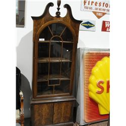 Vintage 1940's Walnut Corner Cabinet