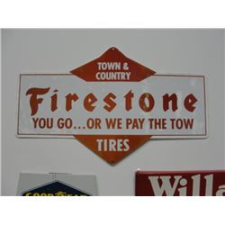 Original Firestone Metal Sign