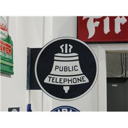 Original Porcelain Public Telephone Double Side Flange