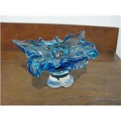 Vintage Mid Century Modern Chalet Art Glass Unsigned