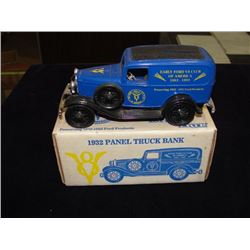 Ertl Die Cast Bank 1932 Ford V8 Panel Truck w/Box