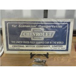 1929-1931 Chevrolet Bus Advertising Sign
