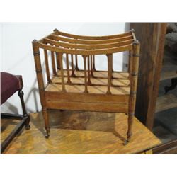Antique Walnut Magazine Rack