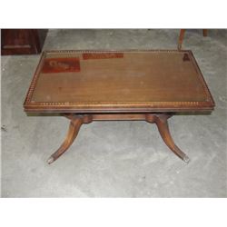 Mahogany Duncan Phyffe Coffee Table w/Glass Top