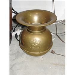 Vintage Pony Express Brass Spittoon