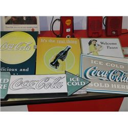 5 Coca Cola Tin Signs