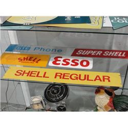 6 Plastic Gas Pump Signs