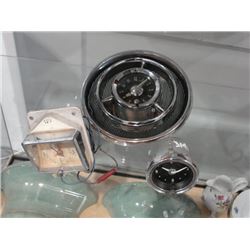 3 Vintage Automobile Dashboard Clocks
