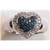 Image 1 : #1-STERLING SILVER BLUE AND WHITE DIAMOND W/ COA