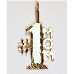 #4-10K YELLOW GOLD "#1 MOM" PENDANT (0.54G)