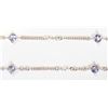 Image 3 : #7-10K WHITE GOLD TANZANITE FLORAL NECKLACE W/ COA