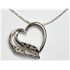 Image 2 : #14-ST SILVER BLACK & WHITE DIAMOND NECKLACE W/COA