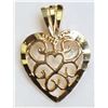 Image 1 : #15-10K YELLOW GOLD HEART PENDANT (0.44G)
