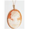 Image 2 : #17-14K YELLOW GOLD SHELL CAMEO NECKLACE W/ COA