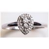 Image 1 : #20-10K WHITE GOLD DIAMOND (0.18CT) RING W/ COA