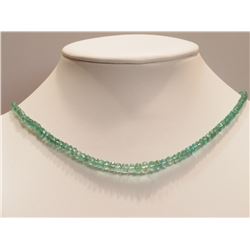 #21-14K YELLOW GOLD EMERALD NECKLACE W/ COA