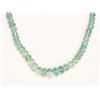 Image 2 : #21-14K YELLOW GOLD EMERALD NECKLACE W/ COA