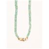 Image 3 : #21-14K YELLOW GOLD EMERALD NECKLACE W/ COA