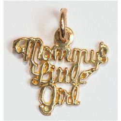 #22-10K YELLOW GOLD "MOMMY'S LITTLE GIRL" PENDANT