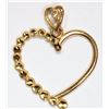 Image 1 : #25-18K YELLOW GOLD DIAMOND HEART PENDANT