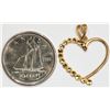 Image 2 : #25-18K YELLOW GOLD DIAMOND HEART PENDANT