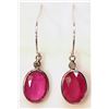 Image 1 : #29-14K WHITE GOLD RUBY & DIAMOND EARRINGS