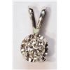 Image 1 : #31-14K WHITE GOLD DIAMOND PENDANT W/ COA