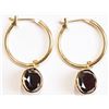 Image 2 : #32-14K YELLOW GOLD BLACK DIAMOND EARRINGS W/COA