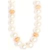 Image 2 : #37-FRESHWATER PEARL & FLORAL BEAD NECKLACE W/COA