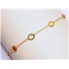Image 1 : #44-14K YELLOW GOLD SAPPHIRE BRACELET W/COA