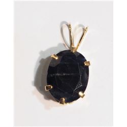 #6-14K GOLD SAPPHIRE(8.0CT) PENDANT W/COA