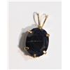Image 1 : #6-14K GOLD SAPPHIRE(8.0CT) PENDANT W/COA