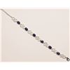 Image 2 : #8-ST.SILVER SAPPHIRE BRACELET W/COA
