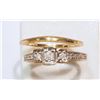 Image 1 : #12-10K GOLD DIAMOND(0.12CT) RING SET