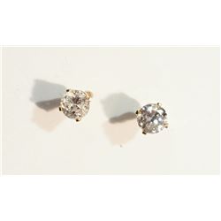 #14-14K GOLD DIAMOND(0.44CT) EARRINGS W/COA