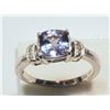 Image 1 : #15-14K GOLD TANZANITE & DIAMOND RING W/COA