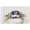 Image 3 : #15-14K GOLD TANZANITE & DIAMOND RING W/COA