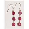 Image 1 : #19-14K GOLD RUBY(7.0CT) EARRINGS