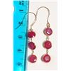 Image 2 : #19-14K GOLD RUBY(7.0CT) EARRINGS