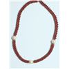 Image 2 : #20-ST.SILVER GARNET & PEARL NECKLACE
