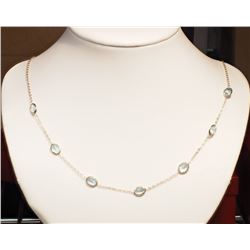 #23-10K GOLD BLUE TOPAZ NECKLACE