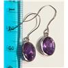 Image 2 : #24-14K GOLD AMETHYST EARRINGS
