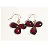 Image 1 : #29-14K GOLD GARNET EARRINGS W/COA