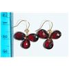 Image 2 : #29-14K GOLD GARNET EARRINGS W/COA