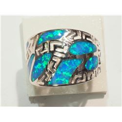 #30-ST.SILVER OPALITE RING