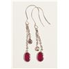Image 1 : #40-14K GOLD RUBY & DIAMOND EARRINGS W/COA