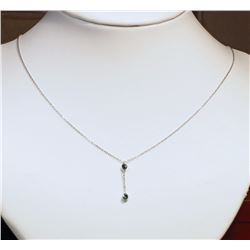 #42-14K GOLD BLUE DIAMOND(0.42CT) NECKLACE