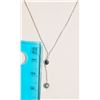 Image 3 : #42-14K GOLD BLUE DIAMOND(0.42CT) NECKLACE